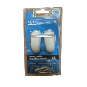 Soporte Metálico Regulable para Estante EHL 111D379 Blanco 3-40 mm