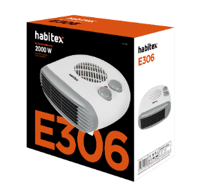 Calefactor horizontal. Mod. E306. 2000 W.