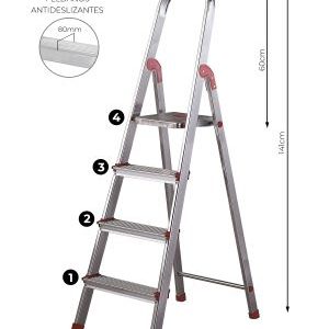 Escalera Unica 4 Peldaños