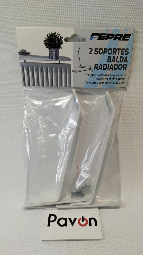Soporte Fijo para Radiador FEPRE Blanco 2 Unidades