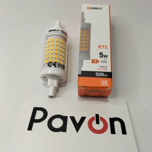 BOMBILLA LED LINEAL R7S 78 MM 5W 2700K