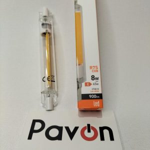 BOMBILLA LED LINEAL R7S 118 MM 8W 3000K