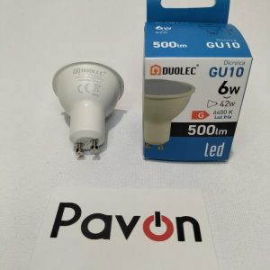 BOMBILLA DICROICA  LED GU10 6W 6400K 110º