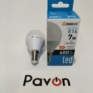 BOMBILLA LED MINIGLOBO E14 7W 6400K