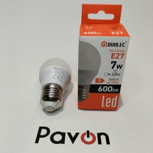 BOMBILLA LED MINIGLOBO E27 7W 3000K