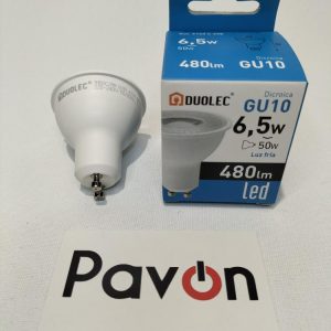 BOMBILLA DICROICA LED GU10 6,5W 6400K 43º