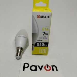 BOMBILLA LED VELA  E14 7W 4000K