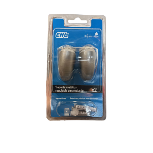 Soporte Metálico Regulable para Estante EHL Cromo Mate 3-40 mm